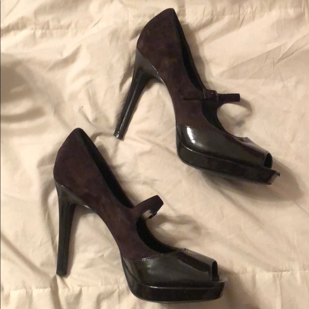 Brown stilettos by Calvin Klein